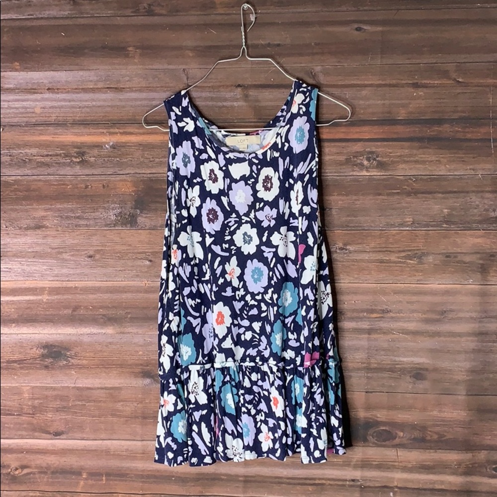 Loft Floral Peplum Tank